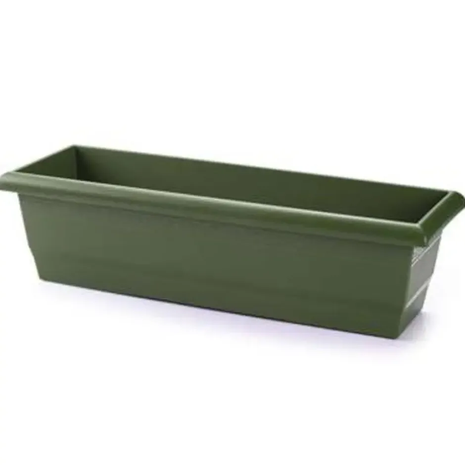 Forte Plastics Plantenbak - groen - rechthoekig - 60 x 20 x 16 cm