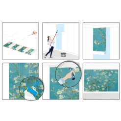 Fotobehang Van Gogh Amandelbloesem - 260 x 384 - Blauw