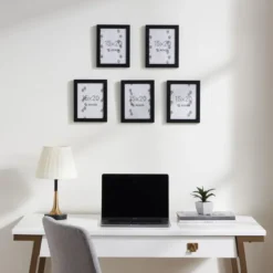 Fotokader - Fotolijst - Set van 5- 15x20cm - MDF hout- Zwart