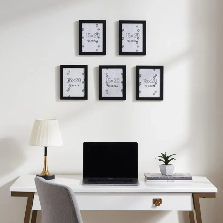 Fotokader - Fotolijst - Set van 5- 15x20cm - MDF hout- Zwart