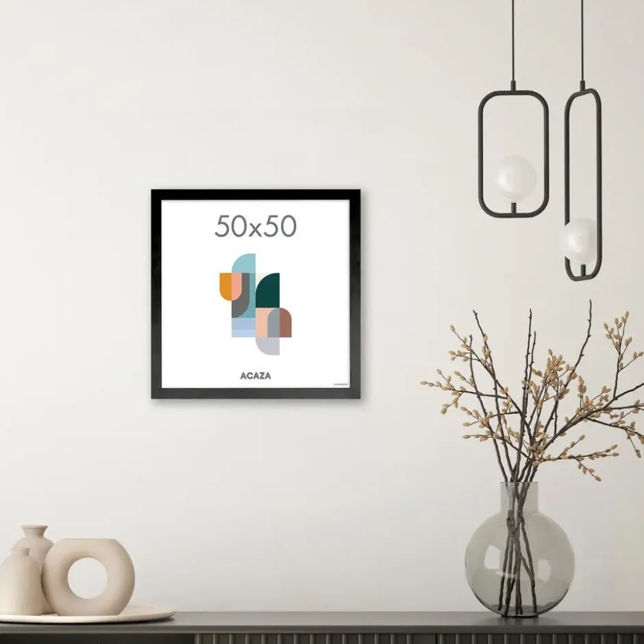 Fotokader - Fotolijst - Wissellijst - 50x50 cm - MDF - Zwart