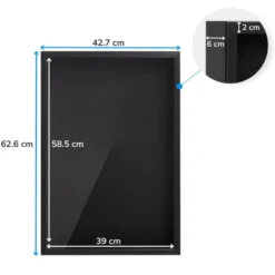 Fotokader in 3D - Box Frame - Fotolijst - 6 cm diep - MDF - 40x60cm - Zwart