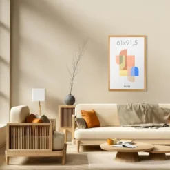 Fotolijst Poster Formaat 61x91,5 cm - MDF Hout - Warme Eike
