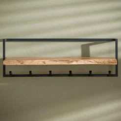 Fraaai - Alex kapstok metaal met plank en 6 haken