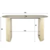 Fraaai - Dexter bartafel - deens ovaal - 180 x 70 cm - travertin look