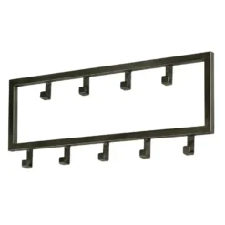 Fraaai - Kapstok industrieel 9 haken - 50 cm zwart