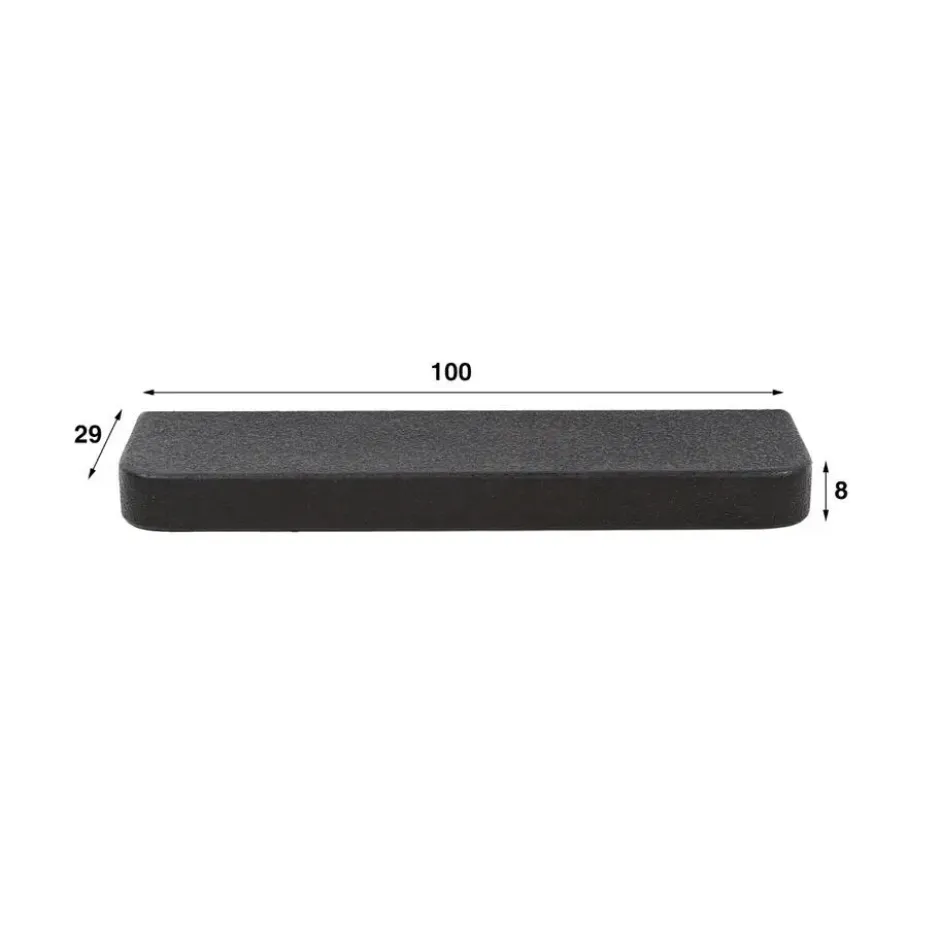 Fraaai - Lazio wandplank - 100 cm - metallic - zwart