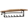Fraaai - Leanne wandkapstok 8 haken hoedenplank