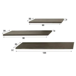 Fraaai - Nowi wandschap set van 3 - brons antiek