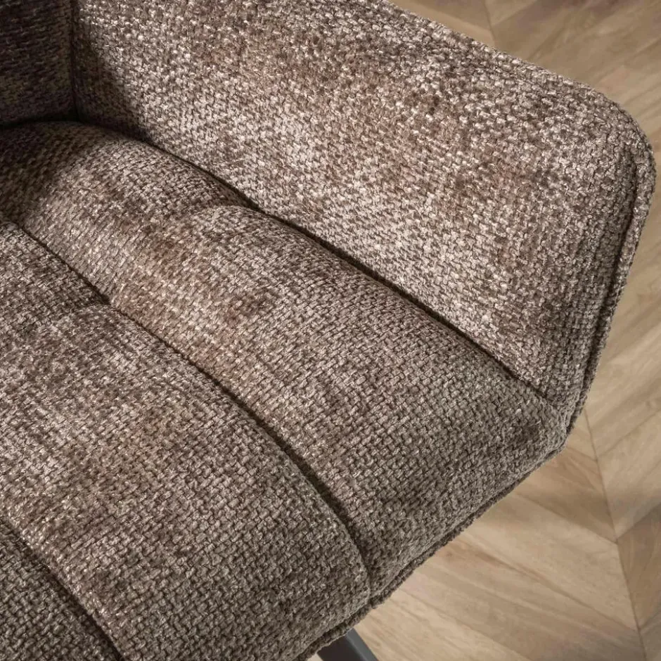 Fraaai - Ramon draaibare barstoel - 69 cm - geweven - taupe