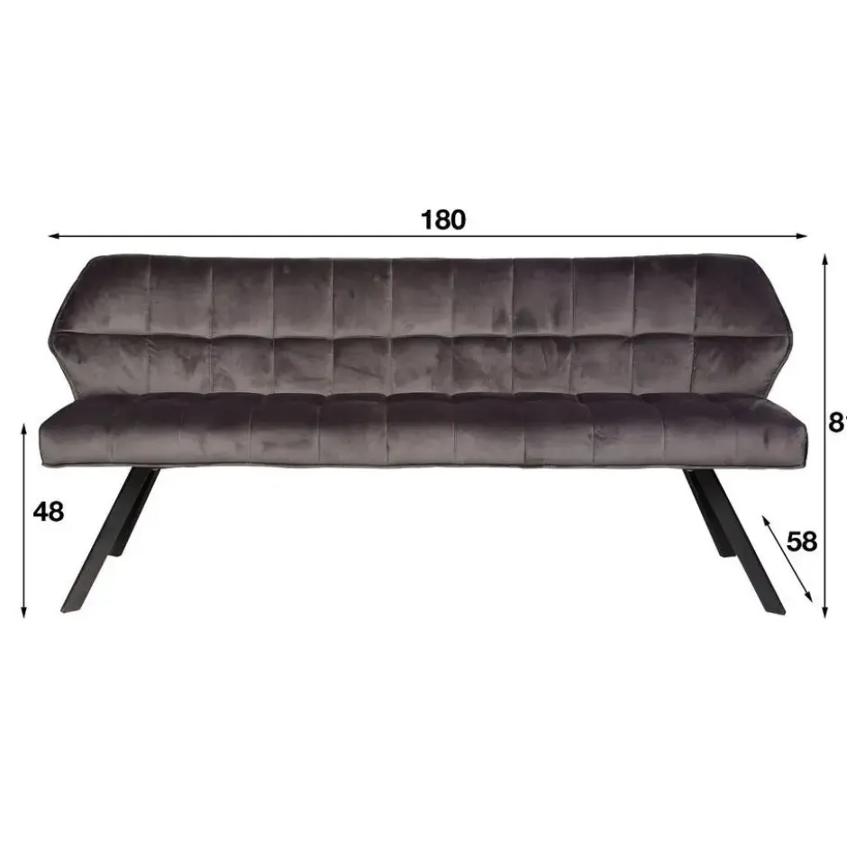 Fraaai - Ramon eetkamerbank 180 cm velvet champagne