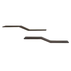 Fraaai - Rebecca wandplank teak s-vorm - set van 2 - massief teak