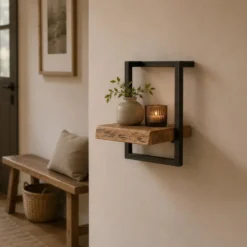 Fraaai - Woody metaal wandplank 30 cm