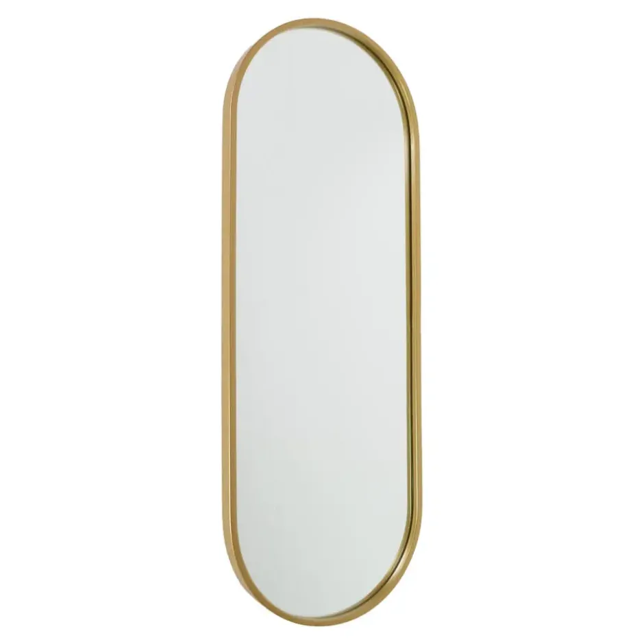 Fragix Boston Spiegel Ovaal - Goud - Metaal - 80x30