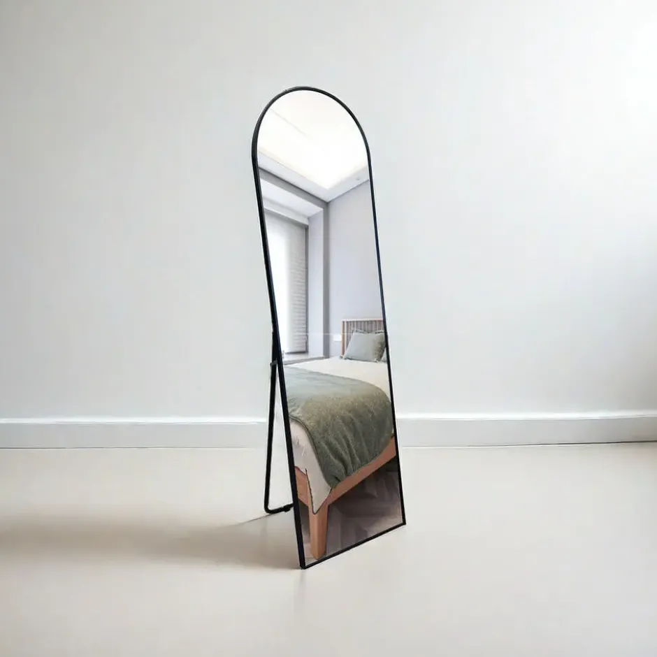 Fragix Ziva Staande passpiegel Boog 150x40 Zwart
