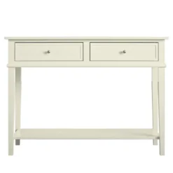Franklin - Consoletafel met 2 laden in wit MDF
