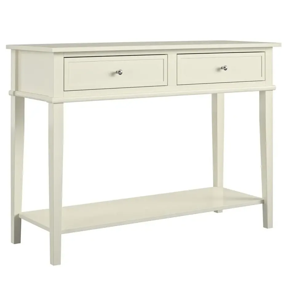 Franklin - Consoletafel met 2 laden in wit MDF