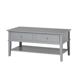 Franklin - Salontafel met 2 laden in grijs MDF