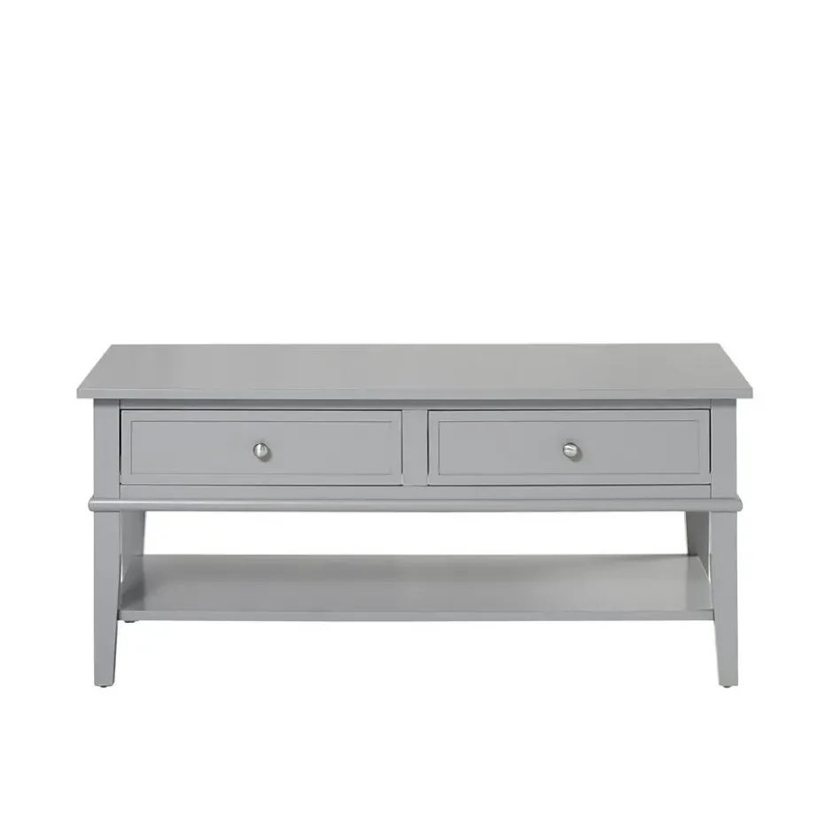 Franklin - Salontafel met 2 laden in grijs MDF