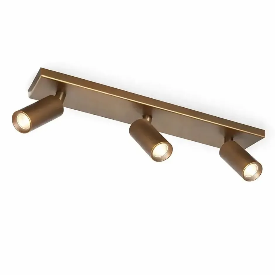 Freelight Spot Scolo - 3 lichts - brons goud - 46x12 cm