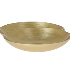 Fruitschaal - D30 cm - goud - glas - rond - decoratie schaal