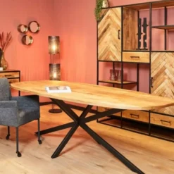 Furndea Eettafel Eleanor Deens ovaal naturel 200x100x76cm