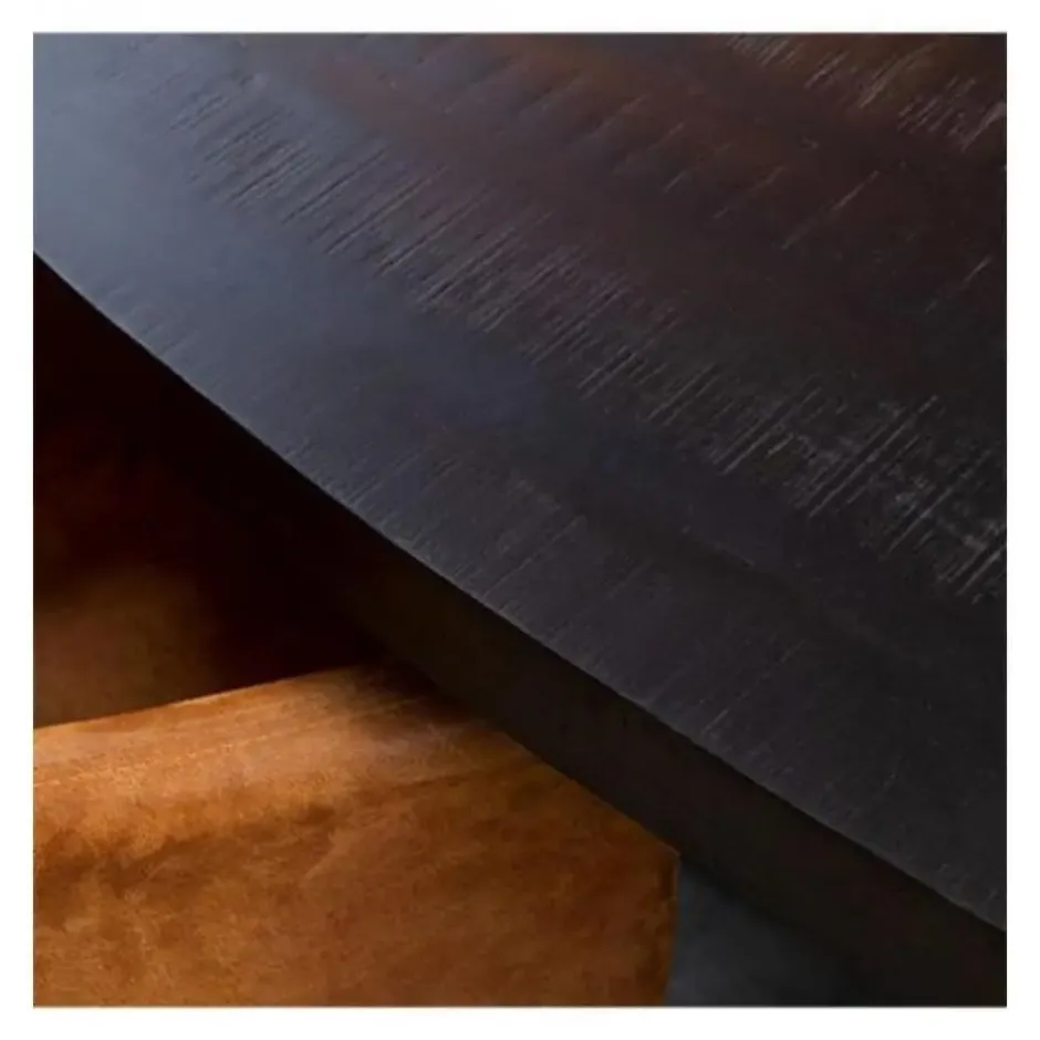 Furndea Eettafel Morada industrieel ovaal mangohout zwart 180x90x76cm
