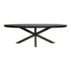 Furndea Eettafel Morada industrieel ovaal mangohout zwart 160x90x76cm