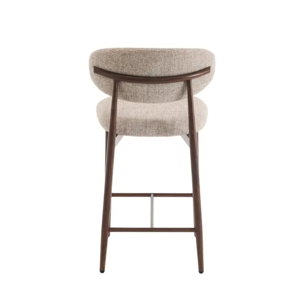 Furnihaus - Barkrukken set van 2 - Celia - Taupe Walnoot Santi