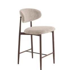 Furnihaus - Barkrukken set van 2 - Celia - Taupe Walnoot Santi
