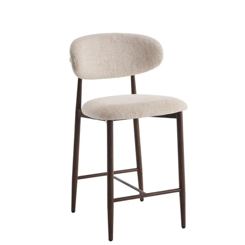 Furnihaus - Barkrukken set van 2 - Celia - Beige Walnoot Santi