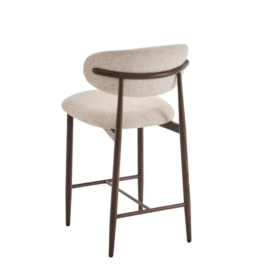 Furnihaus - Barkrukken set van 2 - Celia - Beige Walnoot Santi