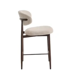 Furnihaus - Barkrukken set van 2 - Celia - Beige Walnoot Santi