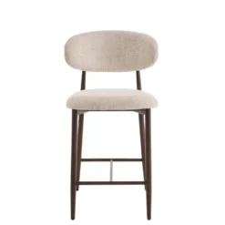 Furnihaus - Barkrukken set van 2 - Celia - Beige Walnoot Santi
