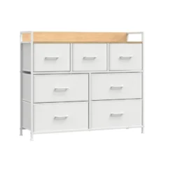 Furnihaus Commode kast 7 stoffen laden met handgrepen metalen frame industrieel