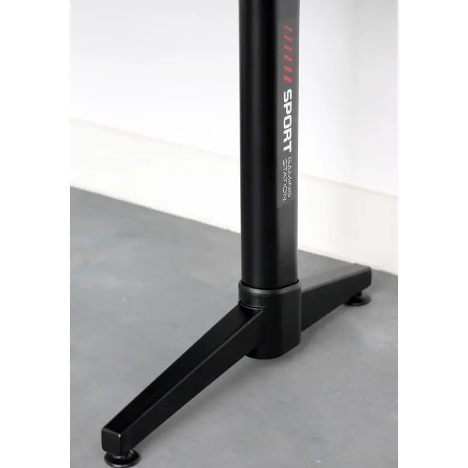 Gaming bureau zwart/rood - Elektrisch verstelbaar - 140x66 cm