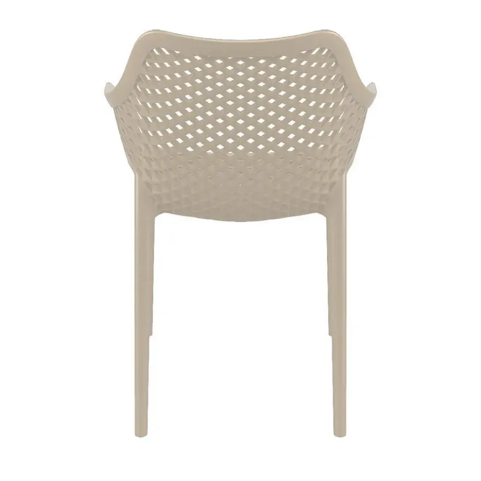 Garden Impressions Air XL design tuinstoel taupe - 4 stuks