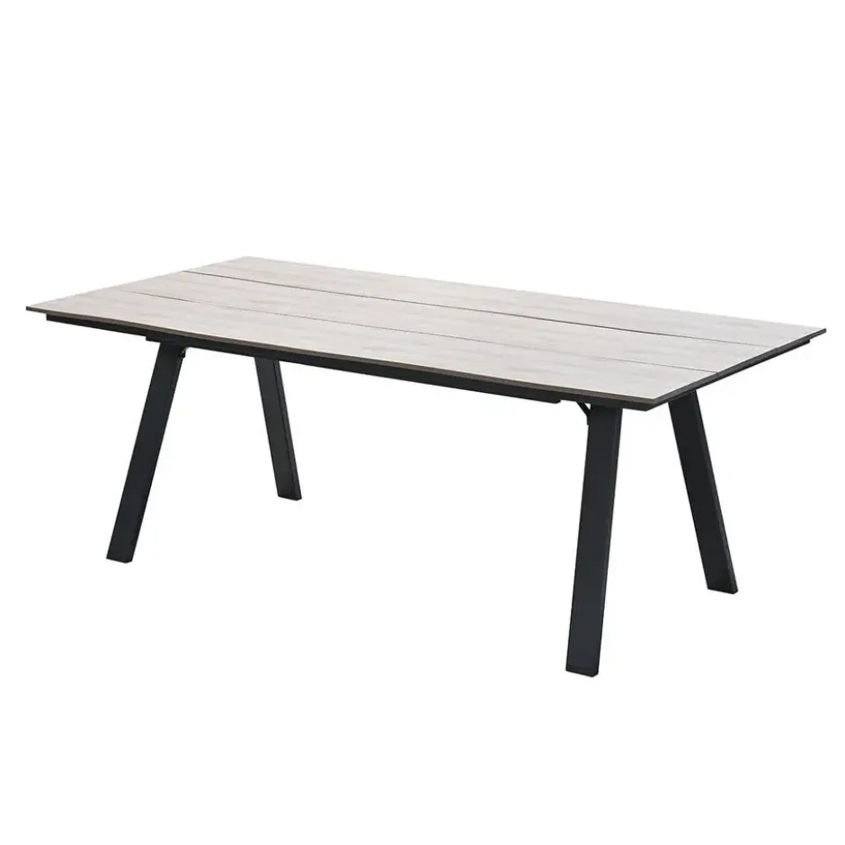 Garden Impressions Braga tuintafel 220 x 100 cm - donker grijs