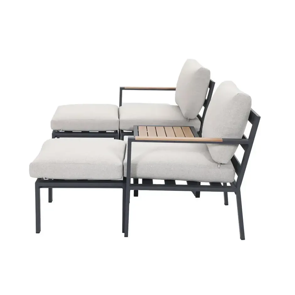 Garden Impressions Cinto balkon loungeset 5-delig - donker grijs