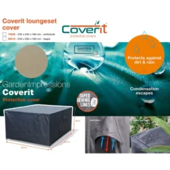 Garden Impressions Coverit beschermhoes loungeset 235x235 cm taupe