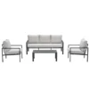 Garden Impressions Durban loungeset 4-delig donker grijs - desert sand