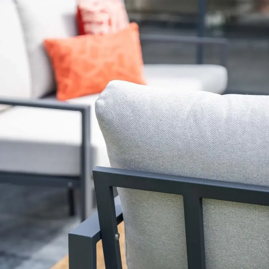 Garden Impressions Durban loungeset 4-delig donker grijs - desert sand