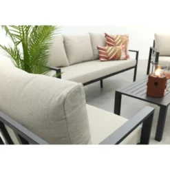 Garden Impressions Durban loungeset 4-delig donker grijs - desert sand
