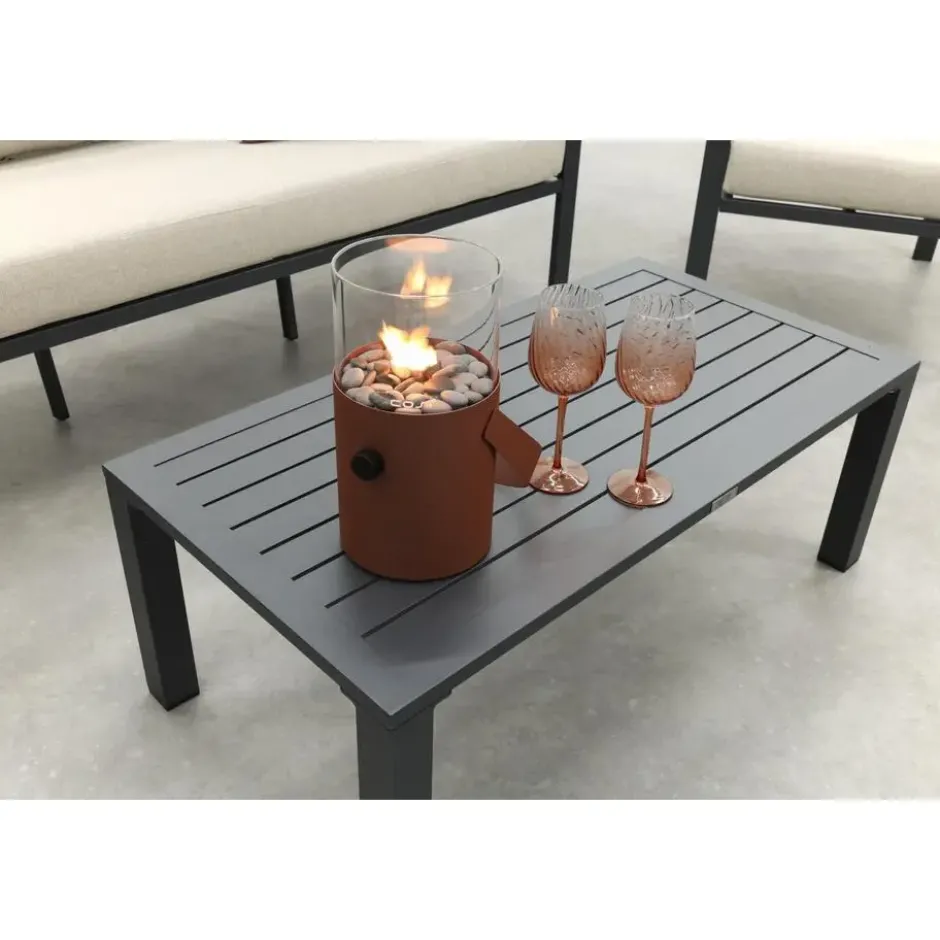 Garden Impressions Durban loungeset 4-delig donker grijs - desert sand