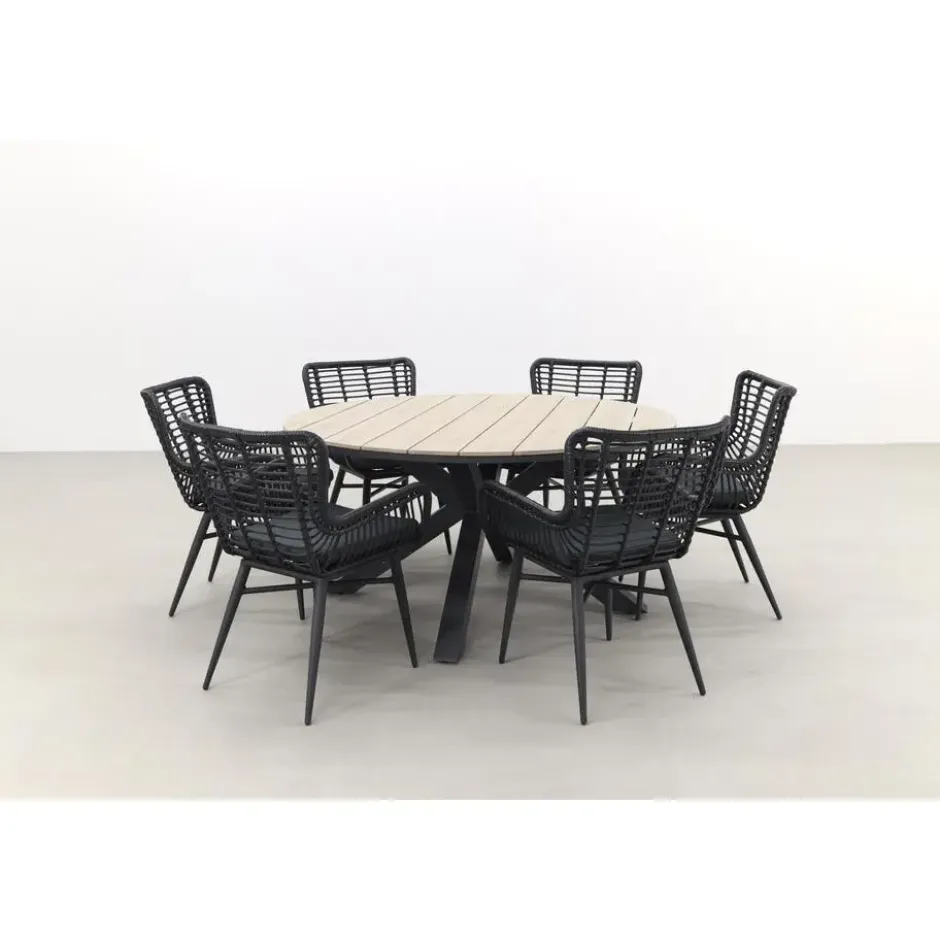 Garden Impressions Edison 148 cm. - ronde tuinset / Jasmine black