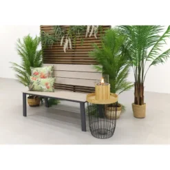 Garden Impressions Ellen parkbank donker grijs - light teak Vironwood