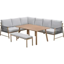 Garden Impressions Hannie lounge dining set 6-delig - light teak look