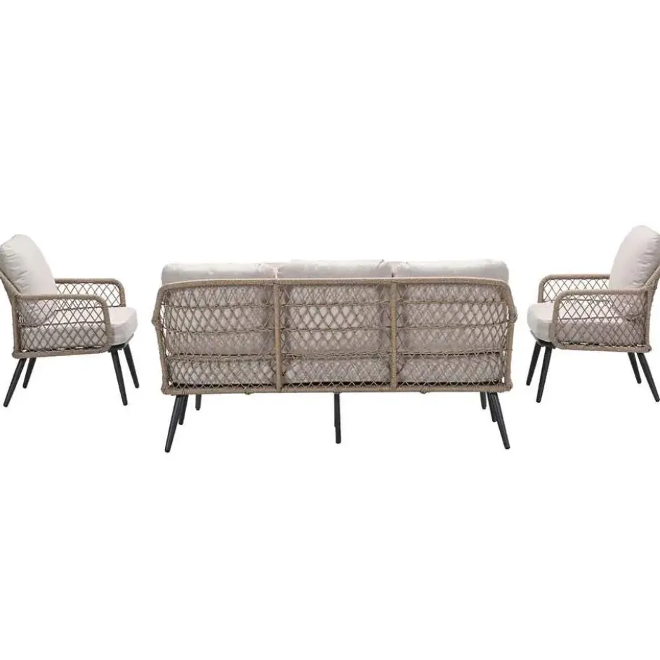 Garden Impressions Kalibo lounge dining set 4-delig - donker grijs