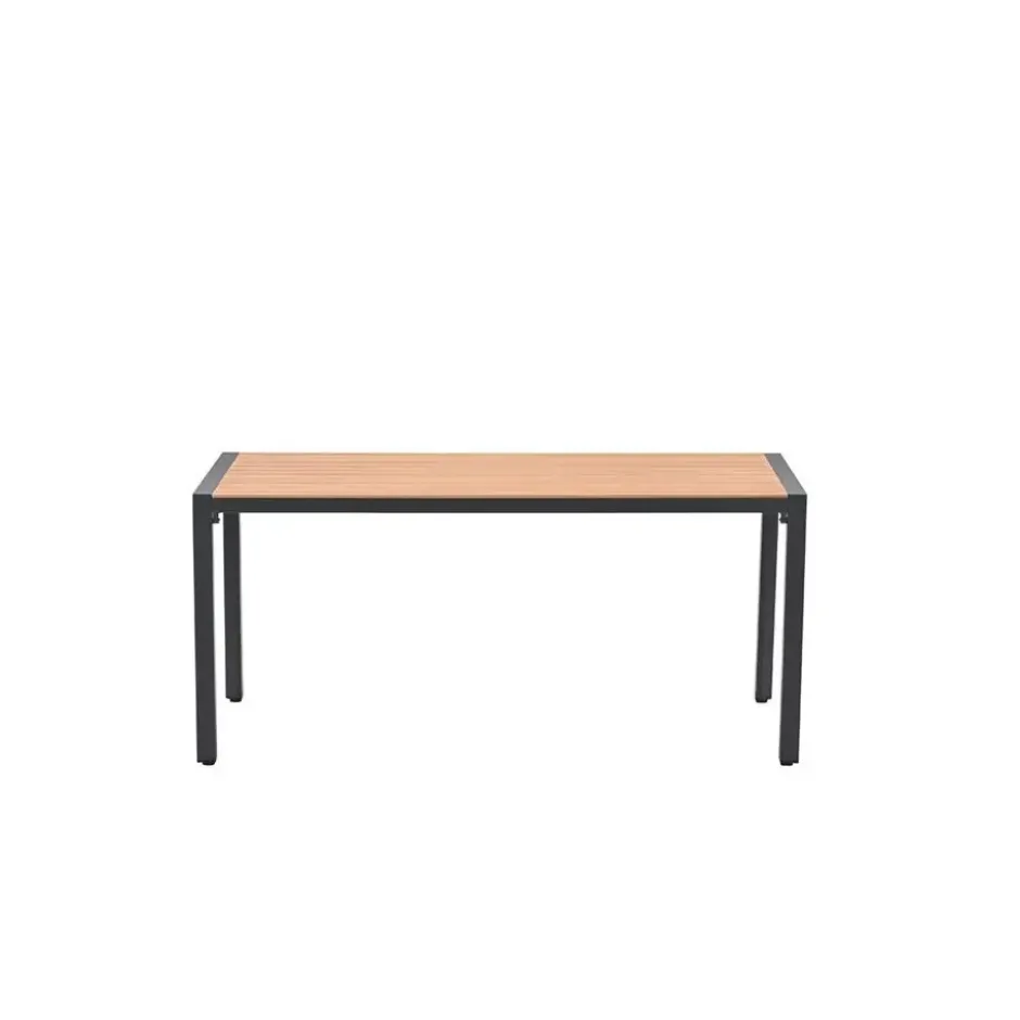 Garden Impressions Kasper tuintafel 160x84xH72 cm - donker grijs - teak look