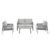 Garden Impressions Kreta loungeset 4-delig - taupe
